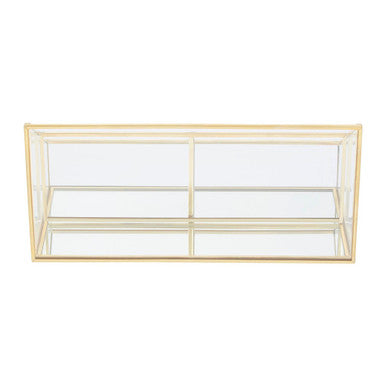 Beauty Glass Makeup Organiser With 3 Compartments