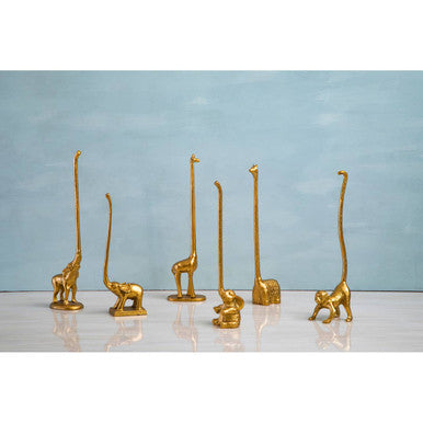 Gold Finish Elephant Toilet Roll Holder | Fauna