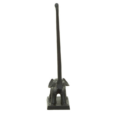 Fauna Black Finish Elephant Toilet Roll Holder