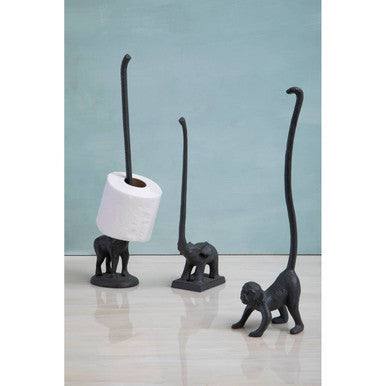 Grey Finish Monkey Toilet Roll Holder | Fauna