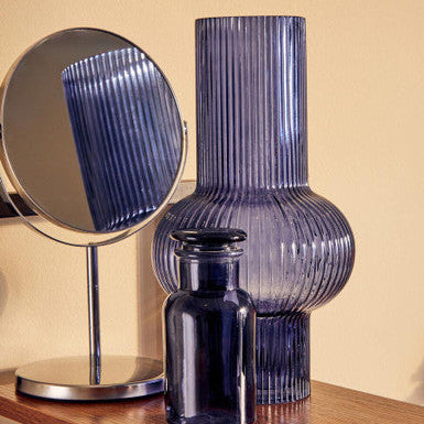 Marisha Silver Effect Metal Swivel Table Mirror