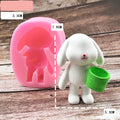 Holding Bucket Rabbit Carrot Silicone Mold DIY Handmade Ideas