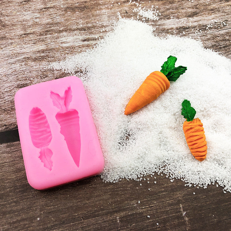 Holding Bucket Rabbit Carrot Silicone Mold DIY Handmade Ideas