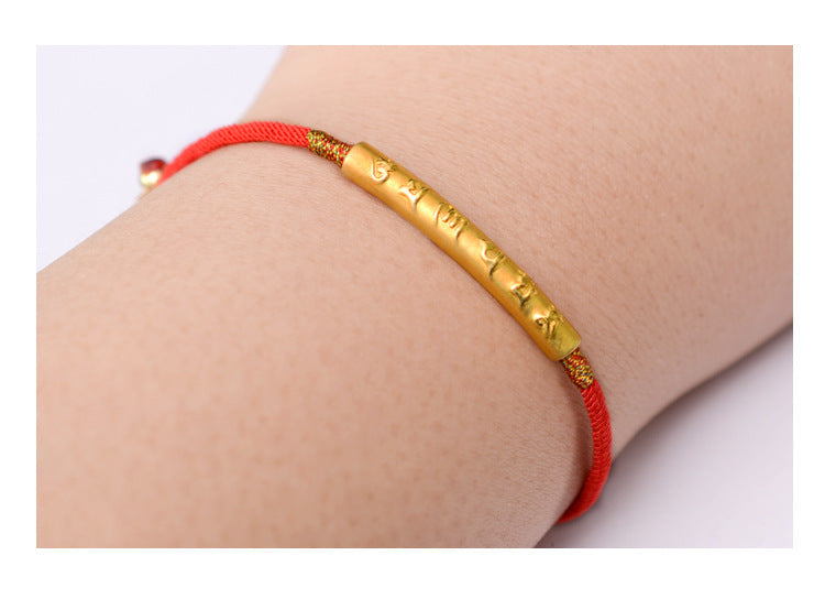 Female Red Rope Chinese Knot Braided Hand Rope