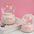 Home Furnishings Valentine's Day Gift Creative Angel Girl Couple Light Snow Crystal Ball
