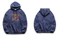 Embroidered Loose Hooded Couple Cartoon Plus Velvet Sweater