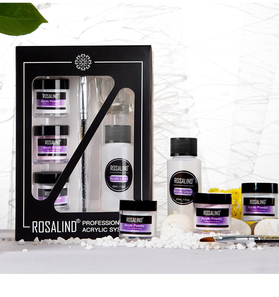 Professional Acrylic Nail Kit - Complete System with Powder, Liquid & Tools for Salon-Quality Manicure