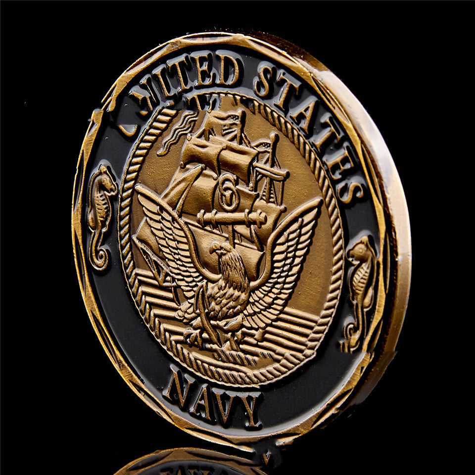 Navy Medal Alloy Case Commemorative Coin Customized Challenge Coin