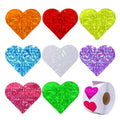 Colorful Love Heart Pattern Valentine's Day Gift Self-adhesive Pattern Label Sticker