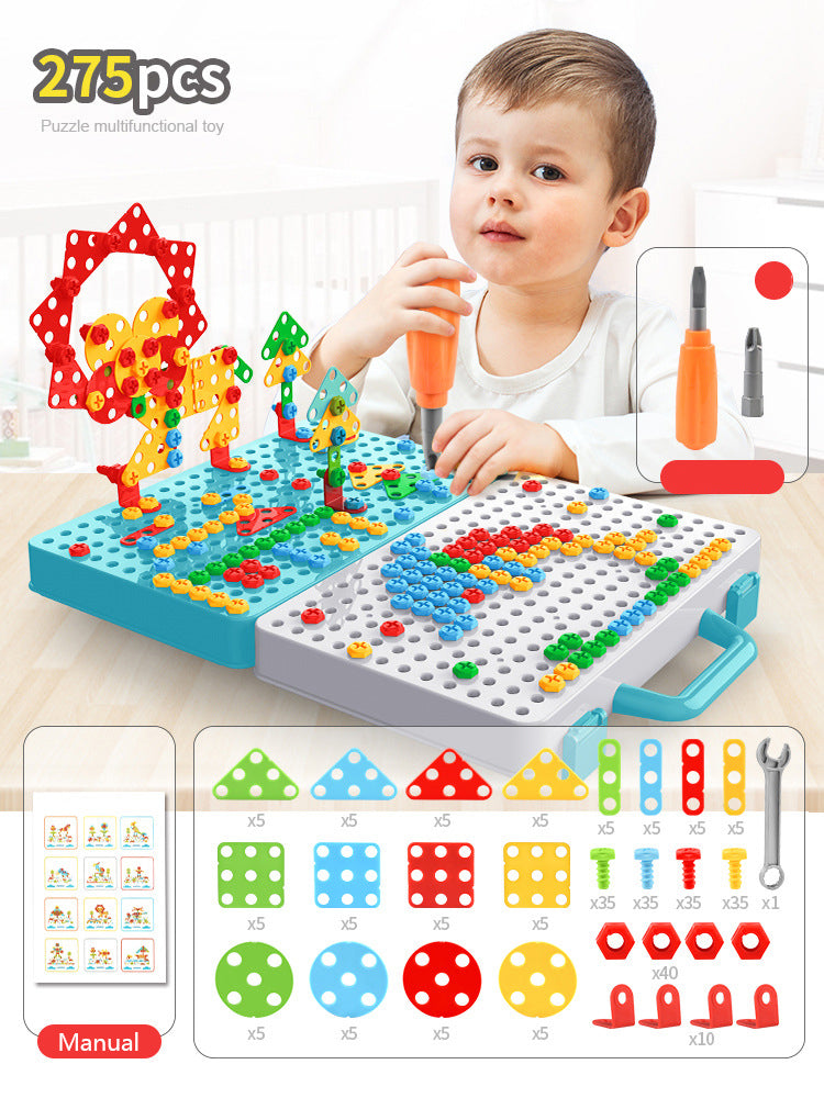 Children'S Screwdriver Toy Electric Drill Hands-On Assembly And Disassembly Toolbox Baby Puzzle