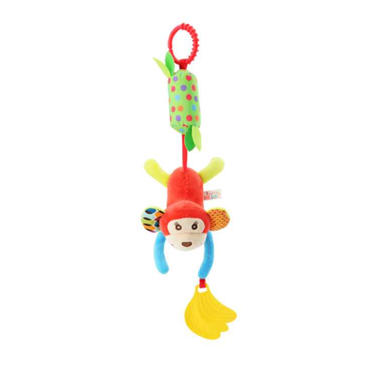 Baby Grip Plush Toy 0-3 Years Old Wind Chime Bed Bell Rattle Pendant
