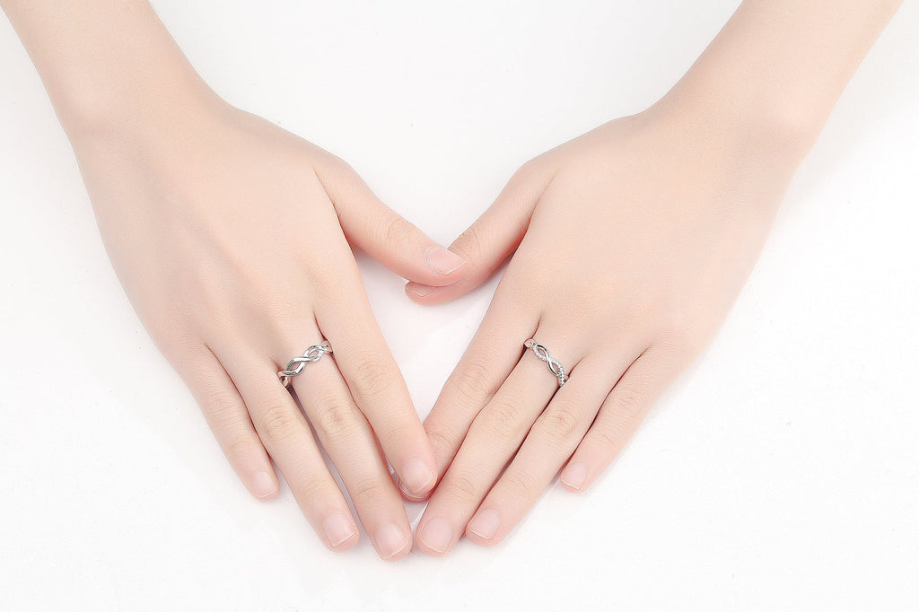 Sansheng III 925 Sterling Silver Couple Ring Japan And South Korea Simple Trend Of Men And Women On The Ring Valentines Day Gift For Girlfriend