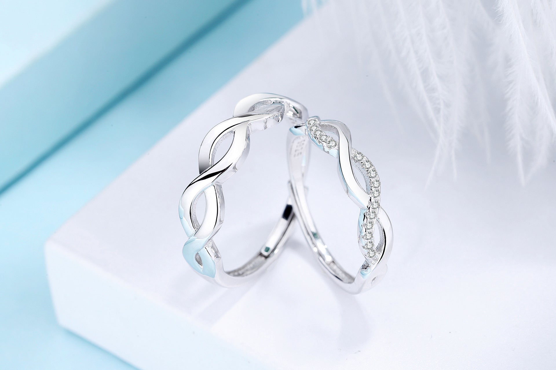 Sansheng III 925 Sterling Silver Couple Ring Japan And South Korea Simple Trend Of Men And Women On The Ring Valentines Day Gift For Girlfriend