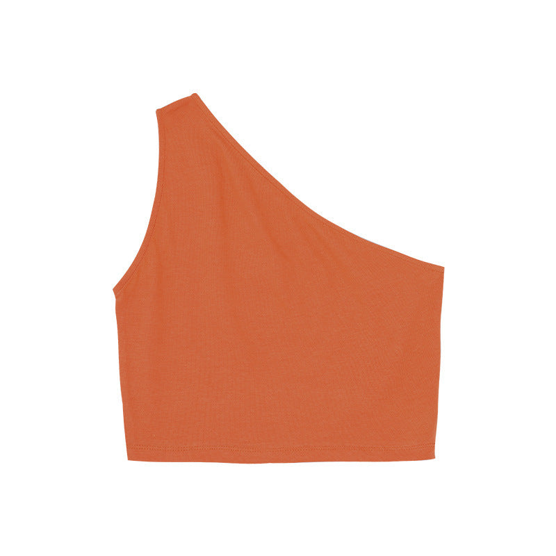 Magnolia Summer New Vest Women''s Oblique Collar With Sling Short