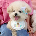 Cute Bear Embroidery Saliva Towel Small Bib Bib