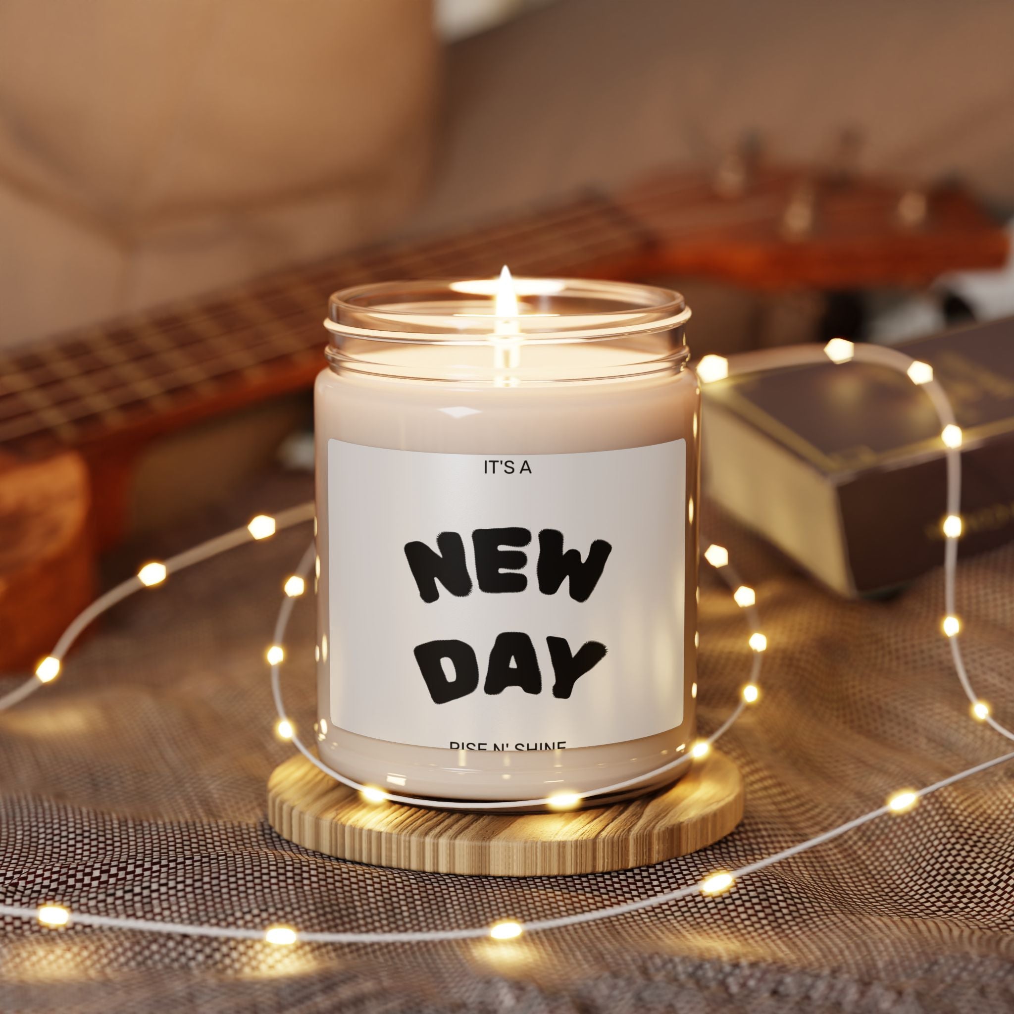 Candle — "It's a New Day" Scented Soy Candle, 9oz (Inspirational Morning Candle)