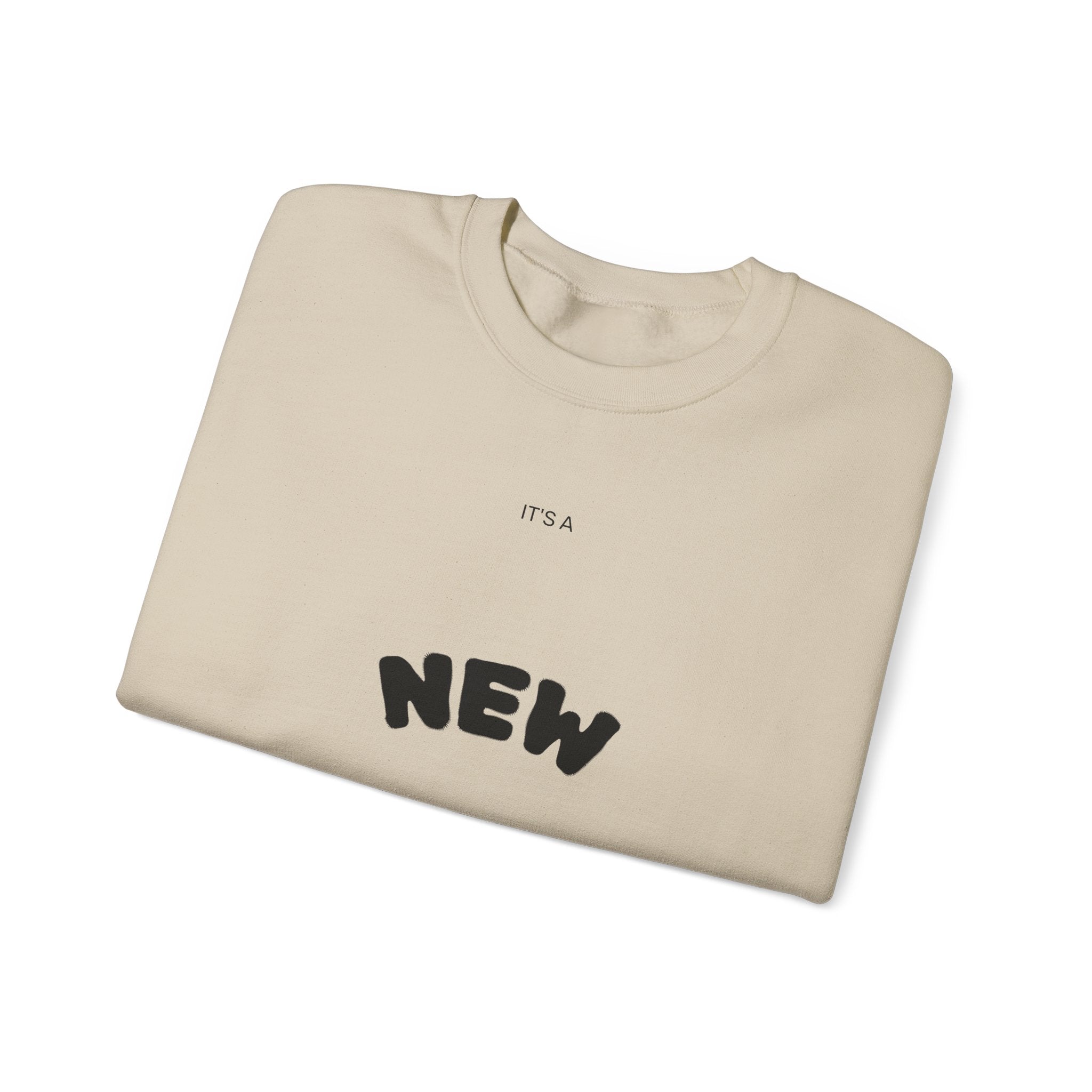New Day Crewneck Sweatshirt — Minimal Positive Graphic Pullover