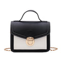Color contrast women's shoulder bag