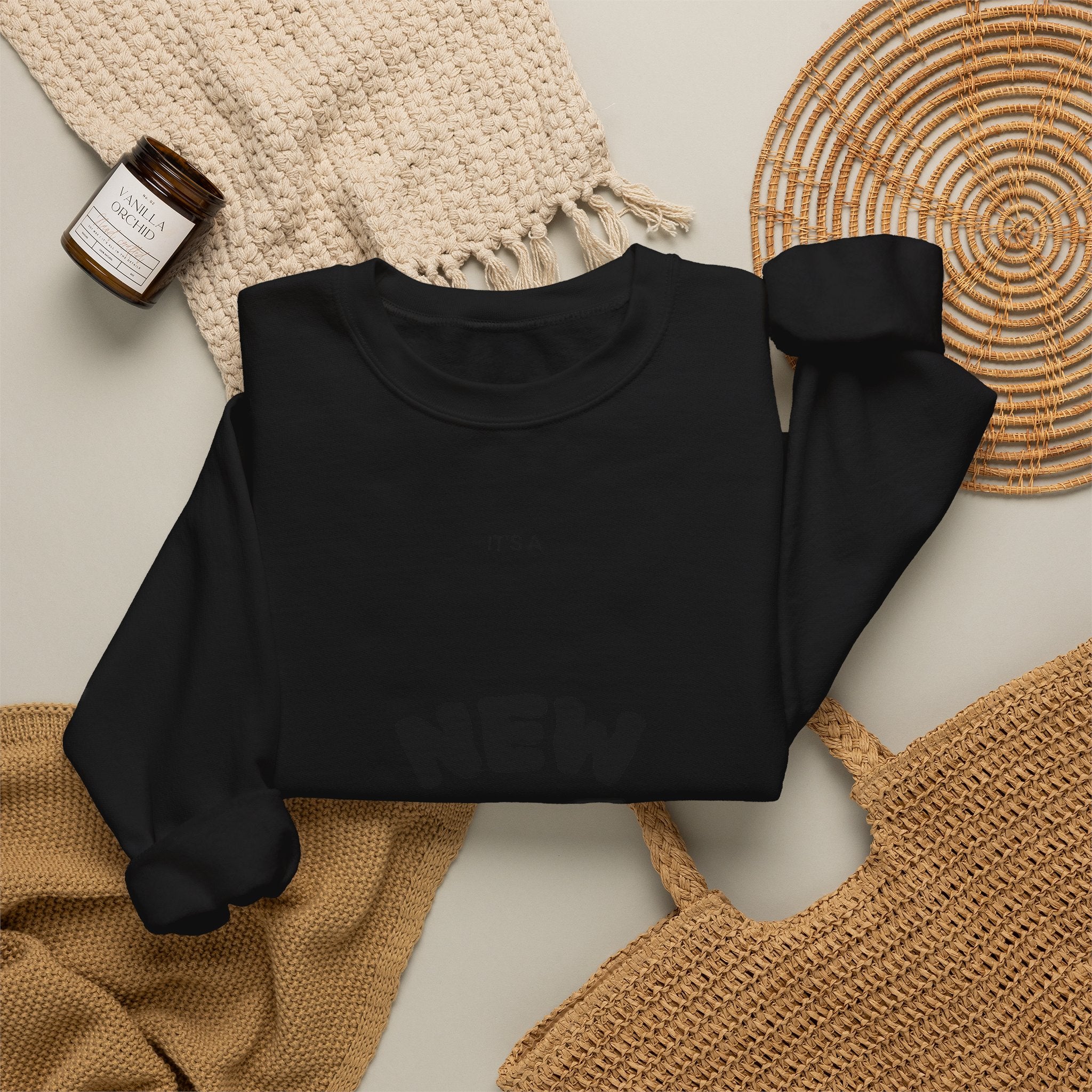 New Day Crewneck Sweatshirt — Minimal Positive Graphic Pullover