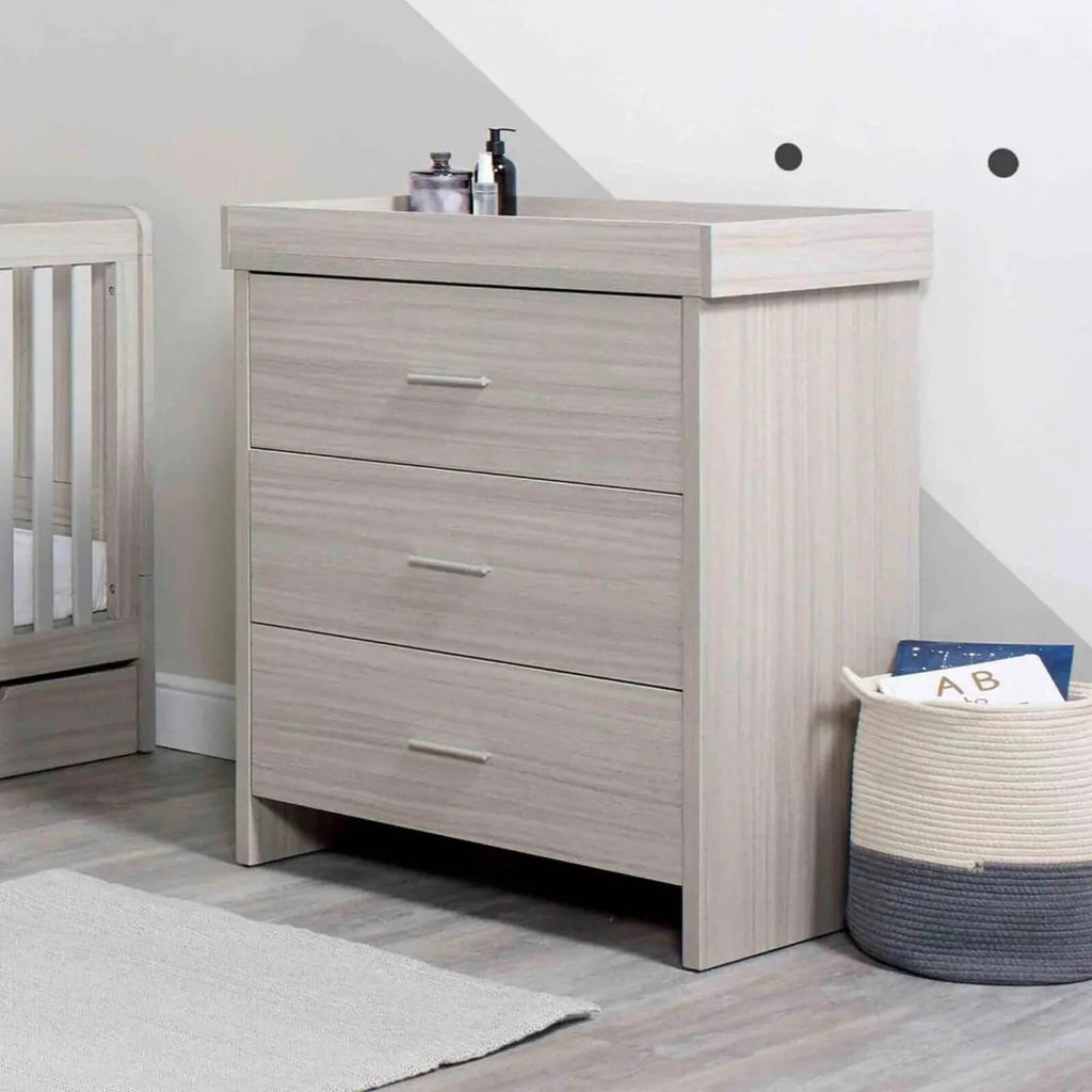 Ickle Bubba Pembrey Changing Unit & Chest - Ash Grey