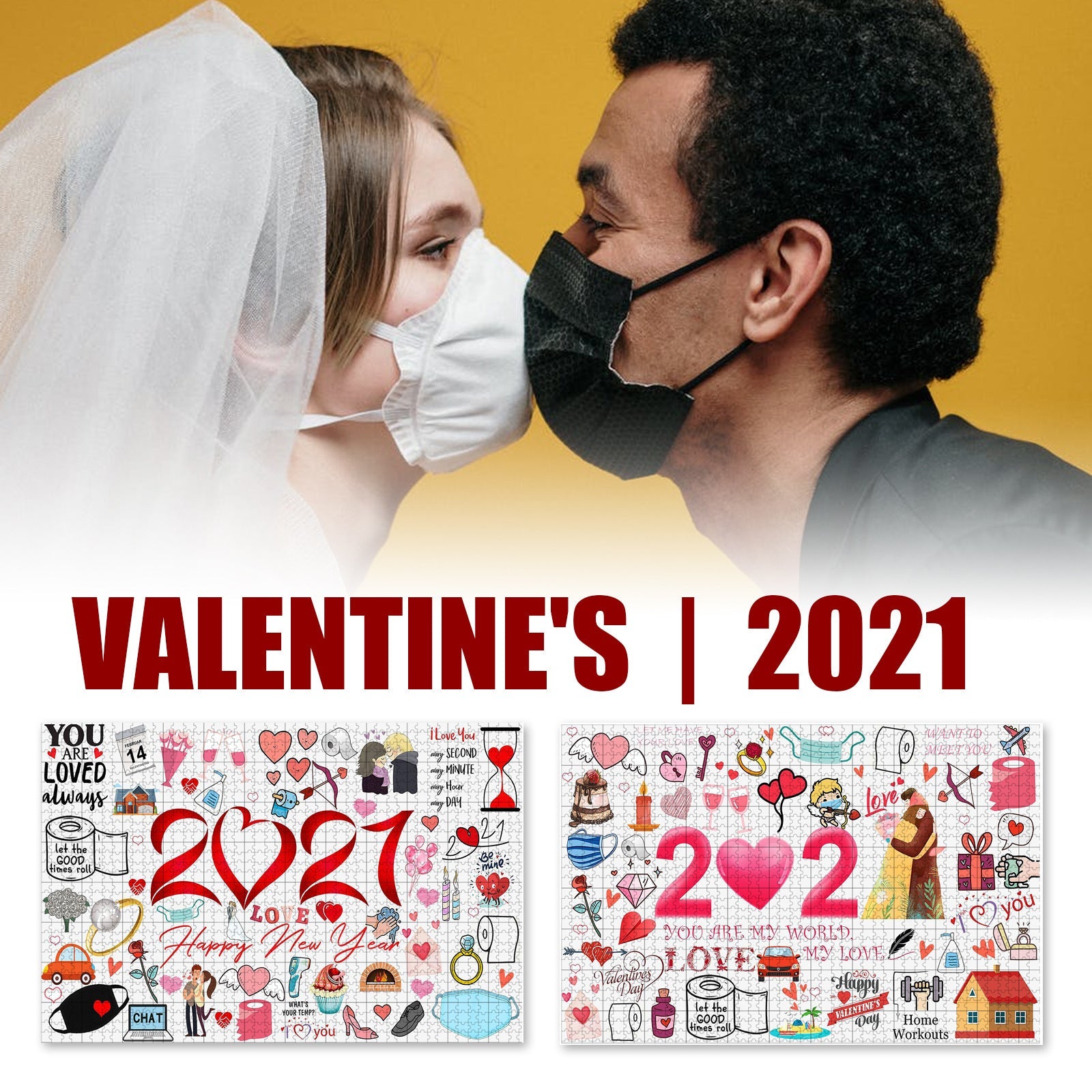Valentine's Day Gift Puzzle 1000 Pieces Funny Toys Personalized Gifts Interactive Assemble Game