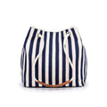 Crossbody Portable Striped Simple Canvas Bag