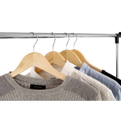 Ralesi Chrome Clothes Rail with Wheels