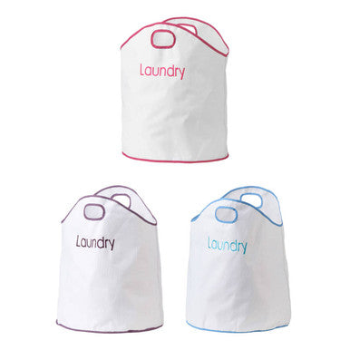GreenLoop White and Hot Pink Laundry Bag