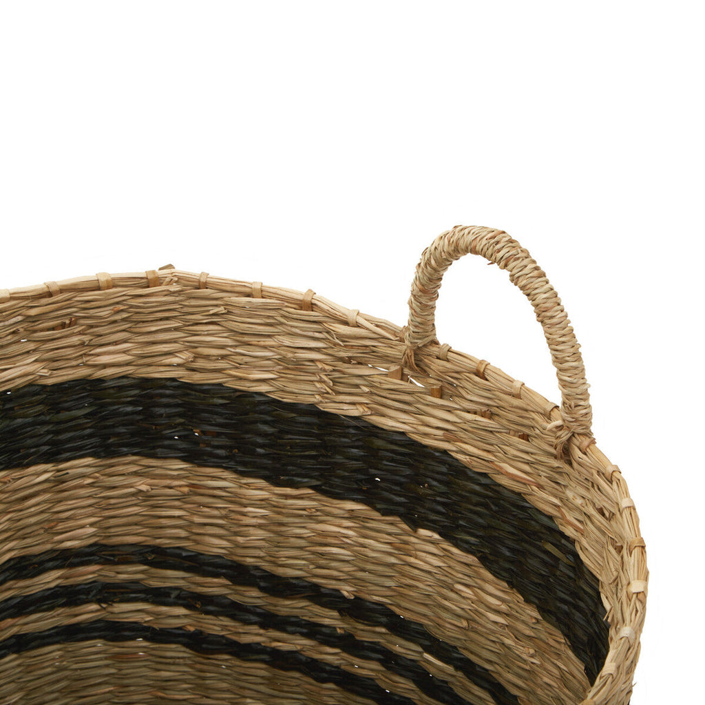 Set of 2 Seagrass Baskets with Black Stripes | Arles