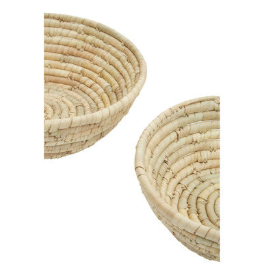 Lidi Set Of Three  Woven Palm Leaf Baskets