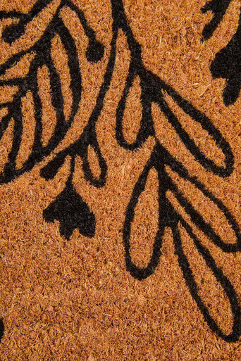 Filta Leaves Design Rectangular Coir Doormat