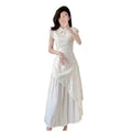 Women's Casual Chinese-Style Embroidered Stand-Collar Dress