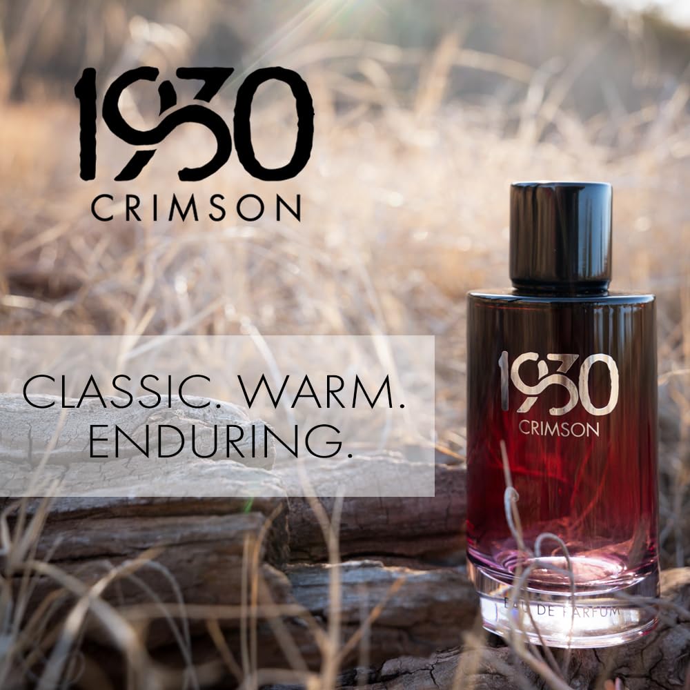 1930S Crimson Cologne for Men – Woody Spicy Fragrance with Bergamot, Juniper Berry & Cedarwood | 100 ml