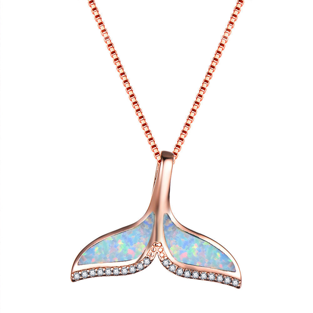 Fashion Creative Fishtail Lady Small  Necklace
