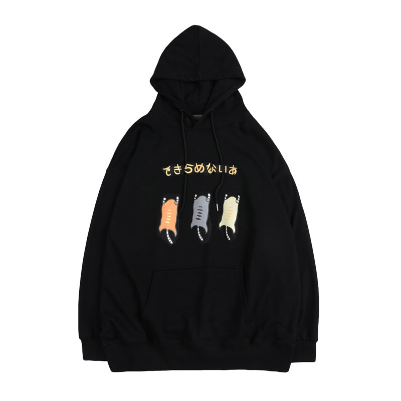 Cartoon print hoodie
