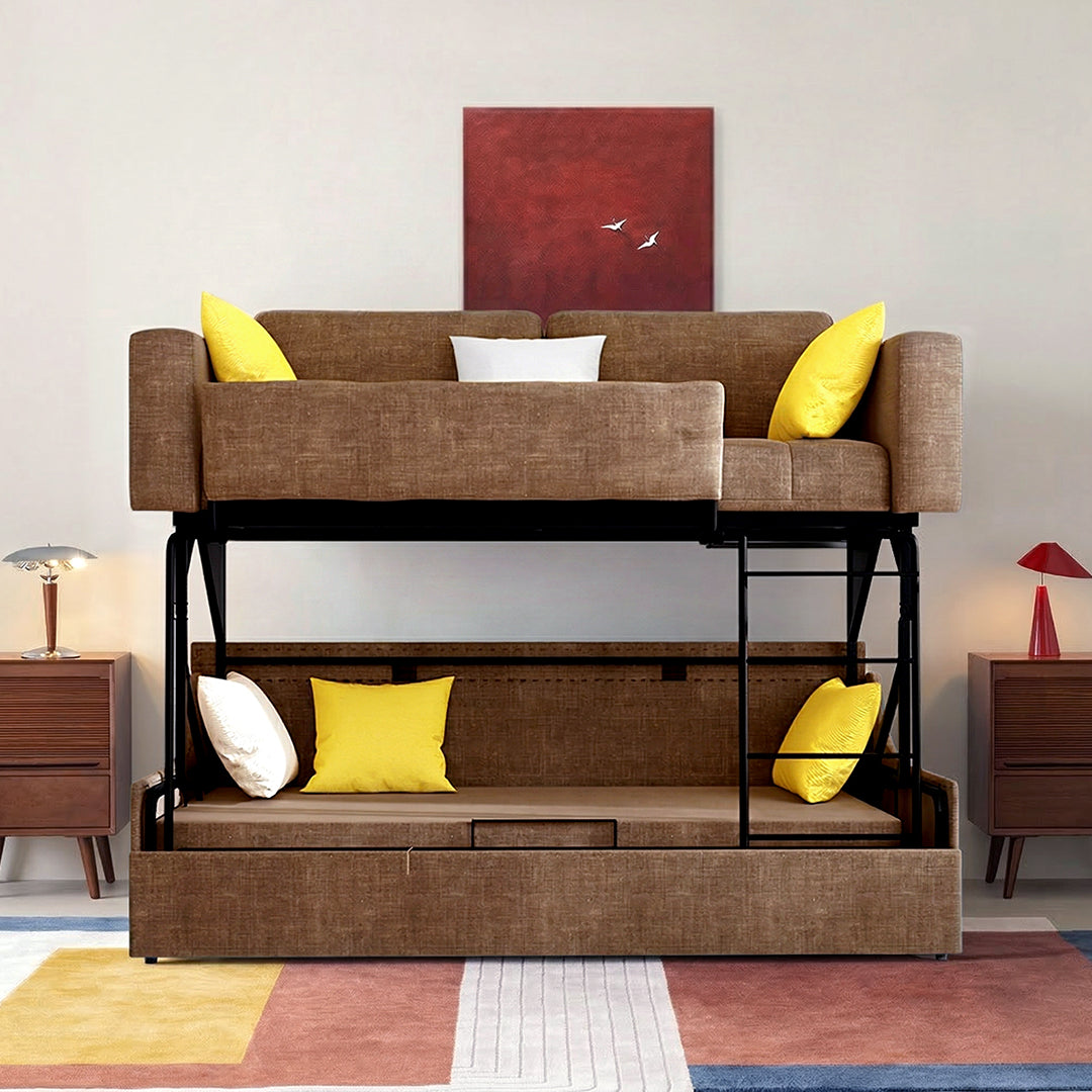 Pérez Two Seater Sofa Bed, Bunk Bed, Linen