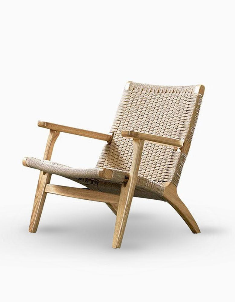 Hans CH25 Lounge Chair, Oiled Oak, Natural Cord