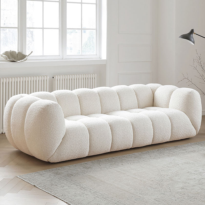 Randee BoBo Three Seater Sofa, White Boucle