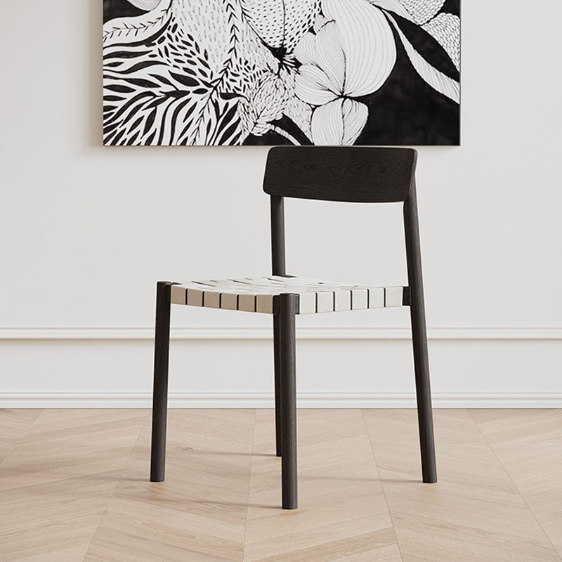 Eden Dining Chair, Black, Solid Wood & Linen