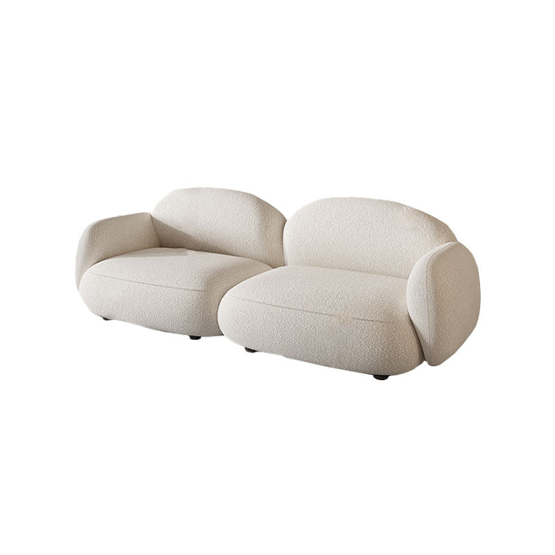 Caden Cloud Two Seater Sofa, White Boucle