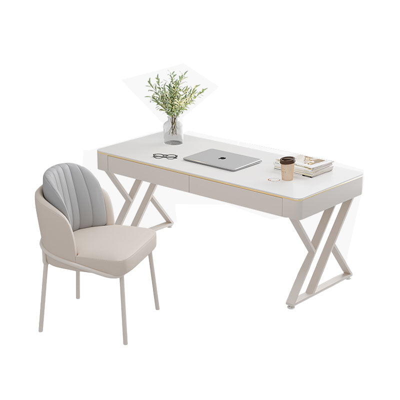 Versa Small Office Desk, Sintered Stone