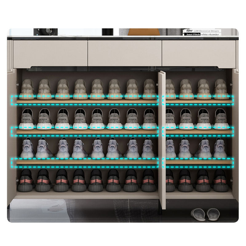 Samantha Shoe Storage, Off White