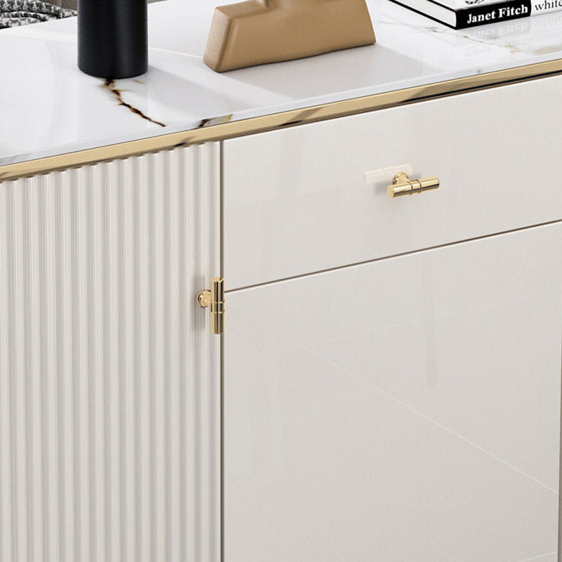 Drake Shoe Storage, White & Gold