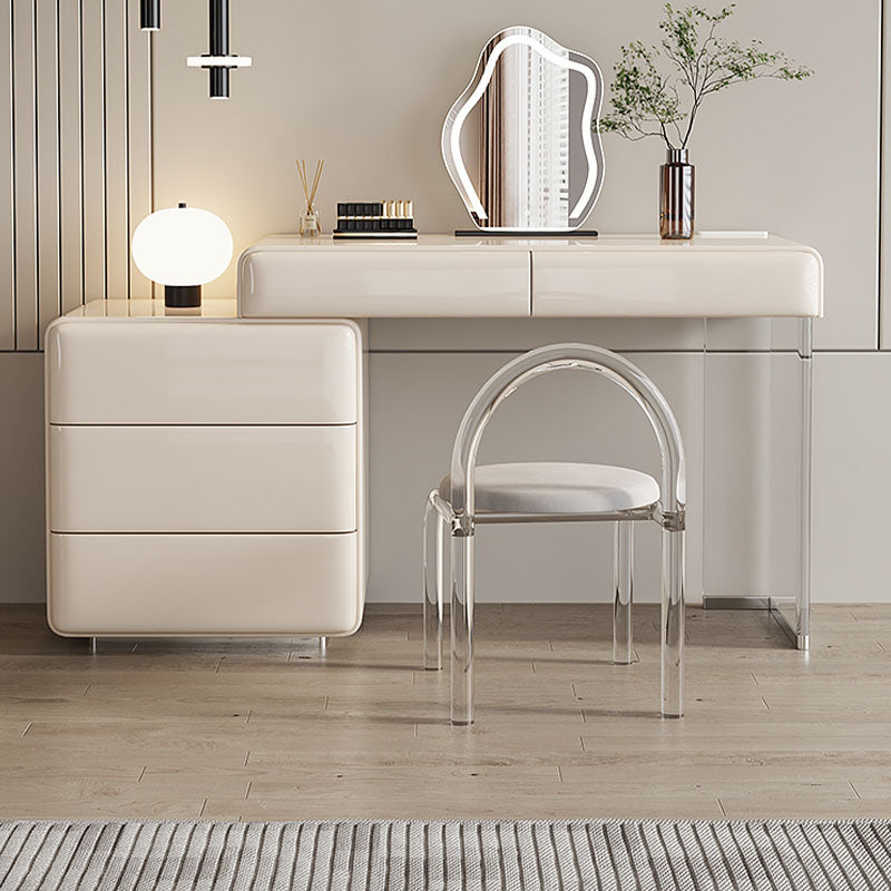 Donnelly Dressing Table With LED Mirror, Cream