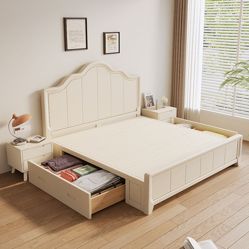 Agnes King Size / Super King Size Bed With Storage, Cream