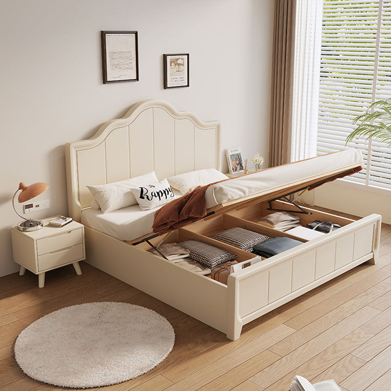 Agnes King Size / Super King Size Bed With Storage, Cream