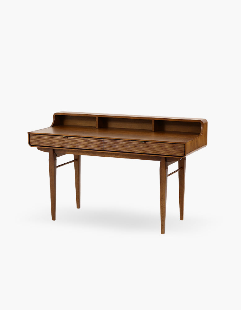 Moran Carved Office Desk, Solid Wood
