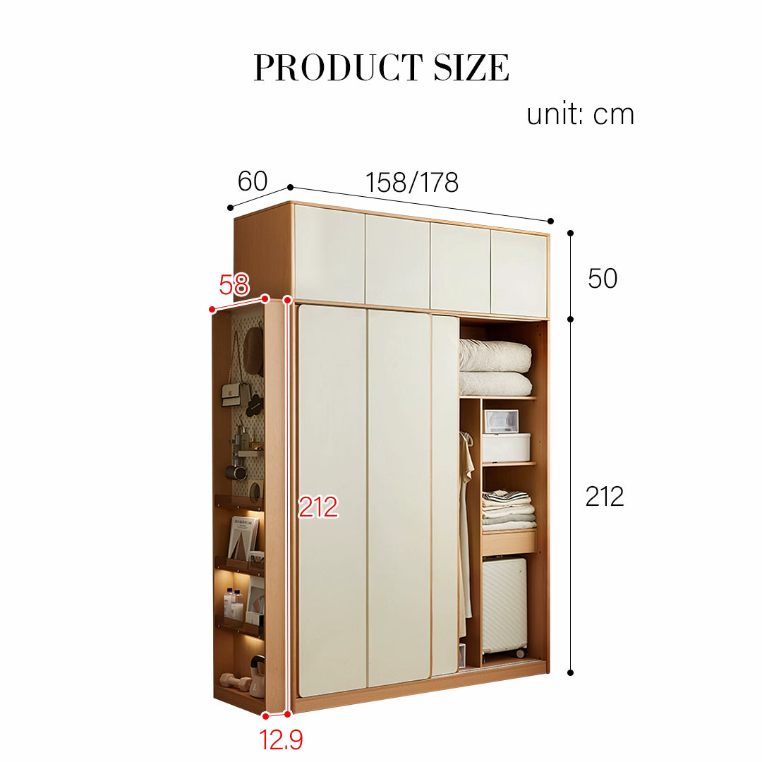 Soriano Sliding Door Wardrobe, Wood