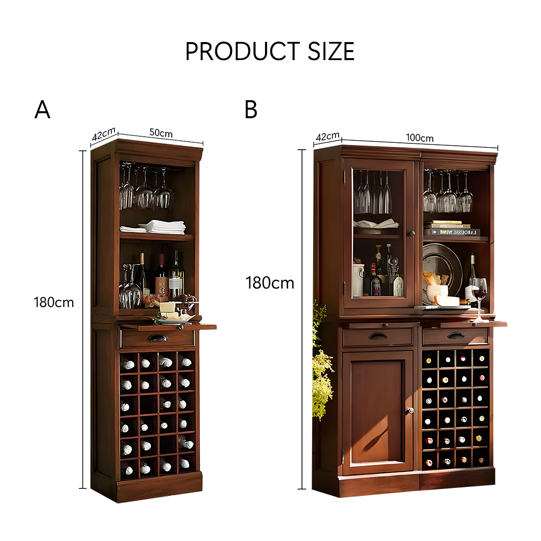 Ivanna Wine Cabinet, Wine Rack, Wood