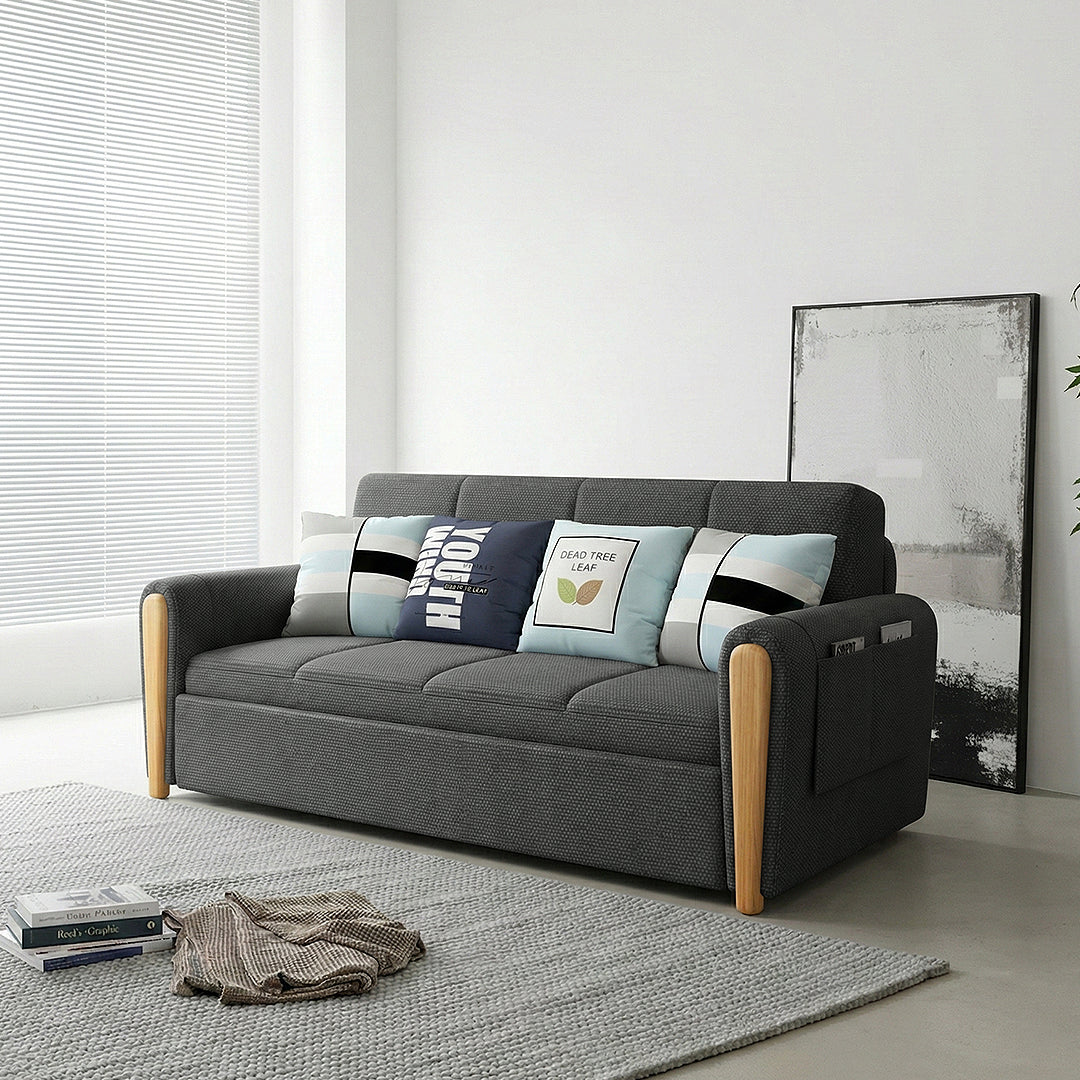 Mavis Two Seater Sofa Bed, Dark Grey